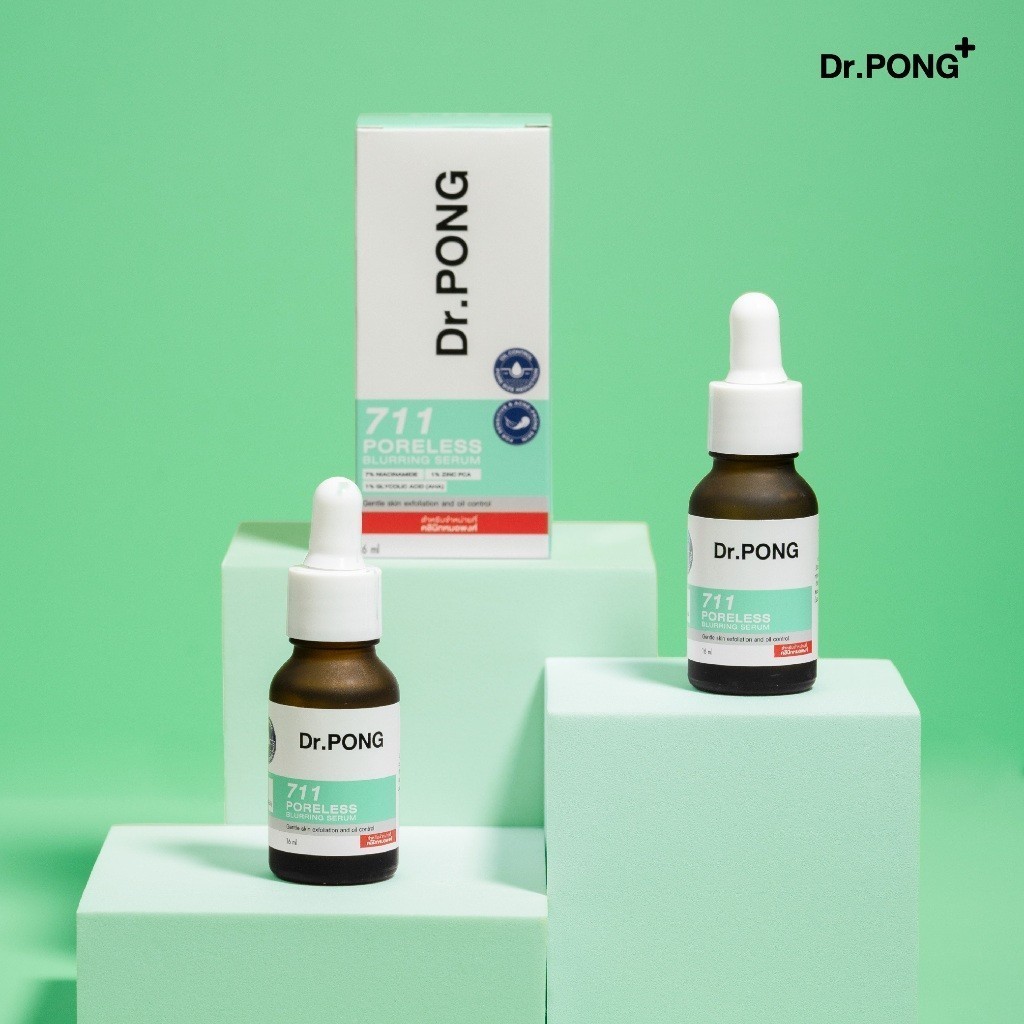 ดอกเตอร์พงศ์ Dr.PONG 711 PORELESS BLURRING SERUM ผลัดเซลล์ผิวอย่างอ่อนโยน  ผิวเรียบเนียนกระจ่างใส