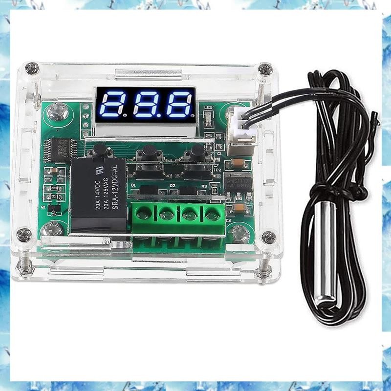 [ ] W1209 DC 12V บอร์ดควบคุมอุณหภูมิดิจิตอล -50-110°C สวิตช์โมดูลควบคุมอุณหภูมิอิเล็กทรอนิกส์ (1 แพ็ค)