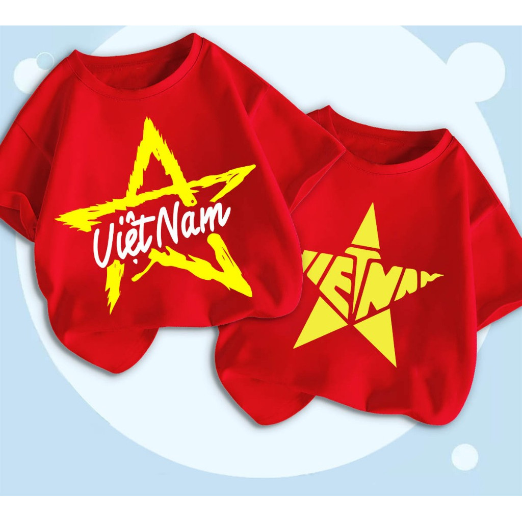 (จัดส่งตลอด 24 ชั่วโมง)KIDS PRINCESS เสื้อยืดเวียดนามสําหรับเด็กเสื้อธงแดงดาวเหลืองทําจากผ้าฝ้ายนุ่ม รักนะที่รัก