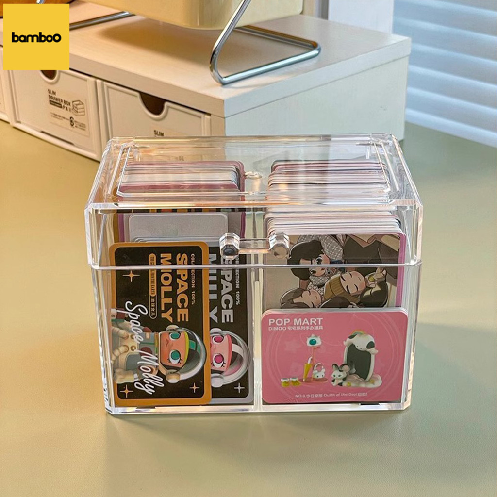 กล่องเก็บการ์ด Card Storage Box kop popmart กล่องเก็บของ ฝาพลิก โปร่งใส สำหรับใส่การ์ดภาพไอดอล การจัดเก็บสิ่งของขนาดเล็ก