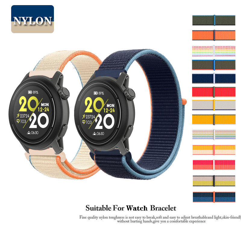 Universal 20 มม.22 มม.สร้อยข้อมือสายไนลอนสําหรับ COROS PACE 2 / 3 / 4 / APEX 2 Pro 3 42 มม.46 มม.