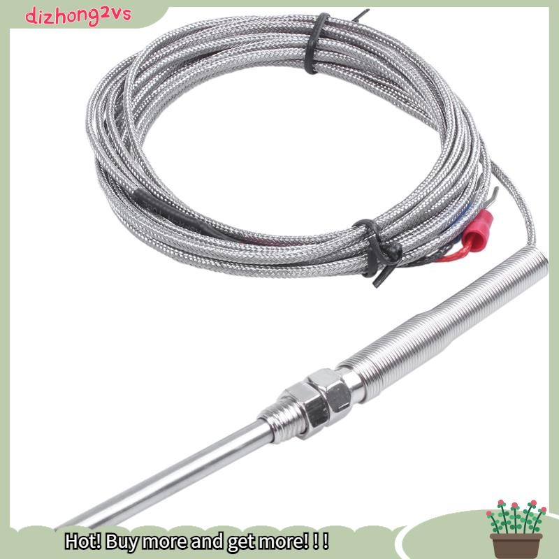 [dizhong2vs]K Type 50x5mm 800C Probe Thermocouple Temperature Sensor Cable 9.8ft 3 เมตร