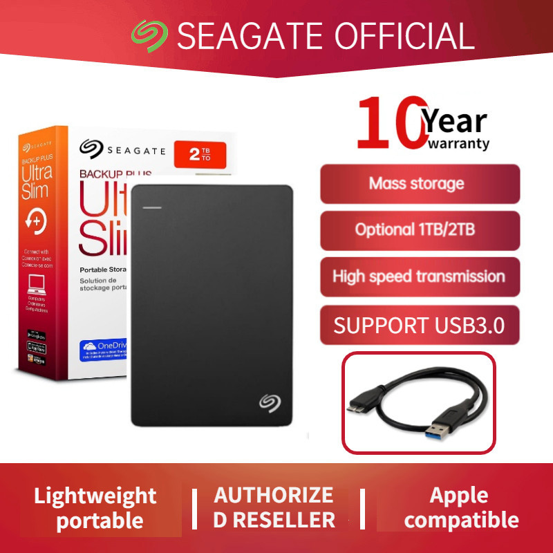 ฮาร์ดไดรฟ์ภายนอก Seagate One Touch 1TB/2TB USB 3.0 Slim ฮาร์ดไดรฟ์ HDD ภายนอกแบบพกพา