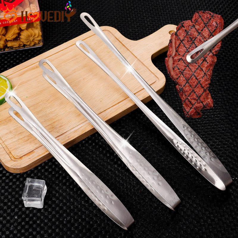 [3-5 วันมาถึง] [ ที่โดดเด่น ] คลิปหนีบอาหารสแตนเลส – กันลื่น, ป้องกันน้ําร้อนลวก, ประหยัดแรงงาน – ที่หนีบอบขนม – แหนบทําอาหารในครัว – ที่คีบคีบบาร์บ