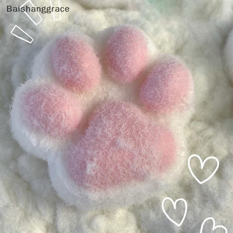 Baishangrace Handmade Flocking Cats Paw ความเครียดบรรเทา Squishy ของเล่น Mochi ช้า Rebound ใหม่ Fidget ของเล่นของขวัญวันเกิด HHT