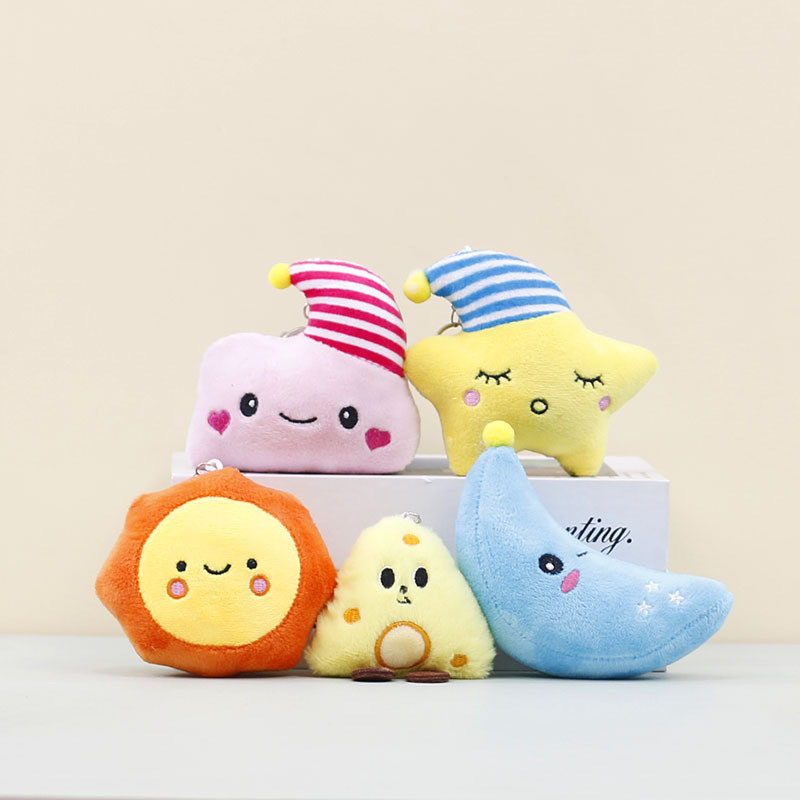 ของแท้ พวงกุญแจ จี้ตุ๊กตาดวงอาทิตย์ ดาว ดวงจันทร์ ตุ๊กตาของเล่น ตุ๊กตาติดผนัง กระเป๋านักเรียน หมอนโซฟา หมอนอิง