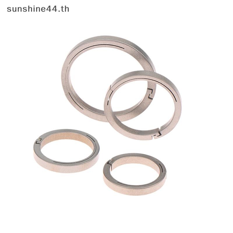 FOURSUN ไทเทเนียมแบนแหวนเชือก Drop หัวเข็มขัดกุญแจรถผู้ถือแหวน Quickdraw พวงกุญแจ Carbiner อุปกรณ์เสริม Gadgets TH - รูปที่ 5
