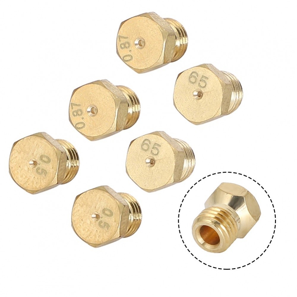 Gas Stove Nozzle Set 9mm Height Multiple Aperture Sizes Brand New Nozzles