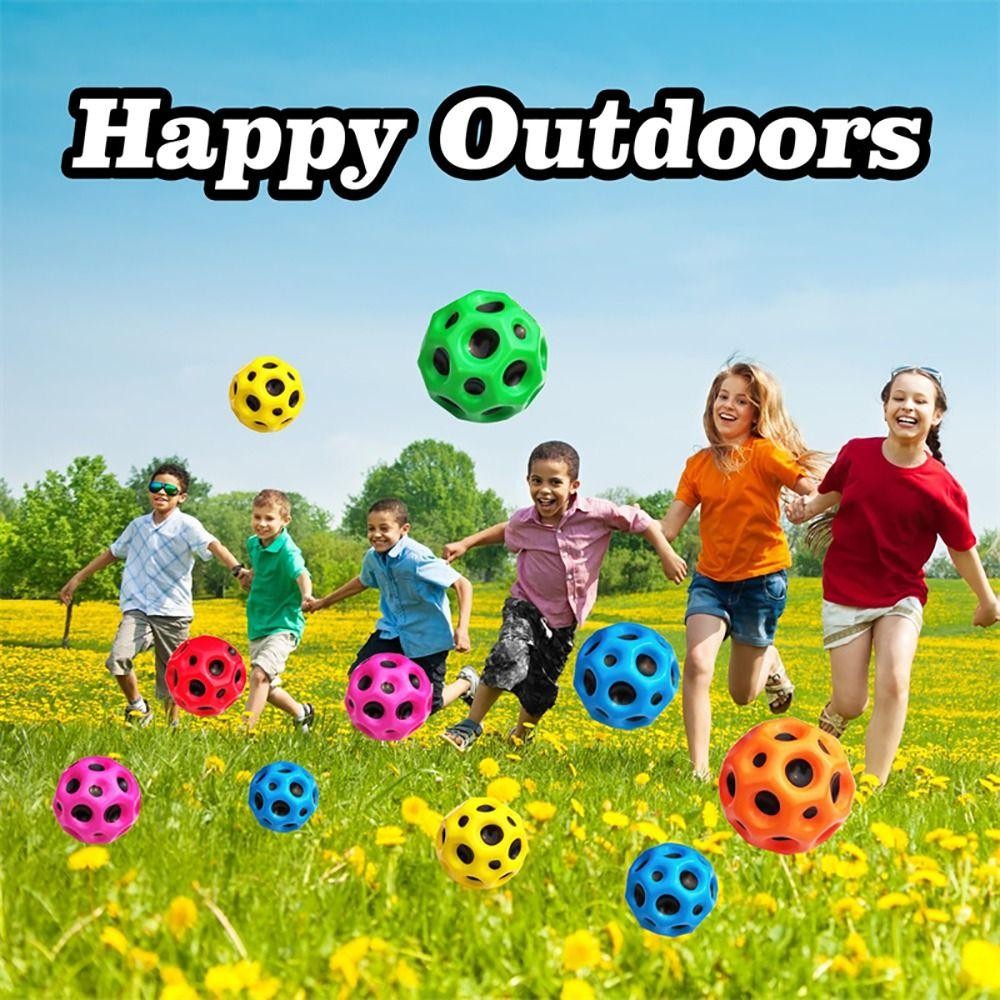 Lilac Toy Ball, Moon Shape Anti-fall Bouncing Ball, Ergonomic Soft High Resilience Kids Squeeze Toy Outdoor - รูปที่ 3