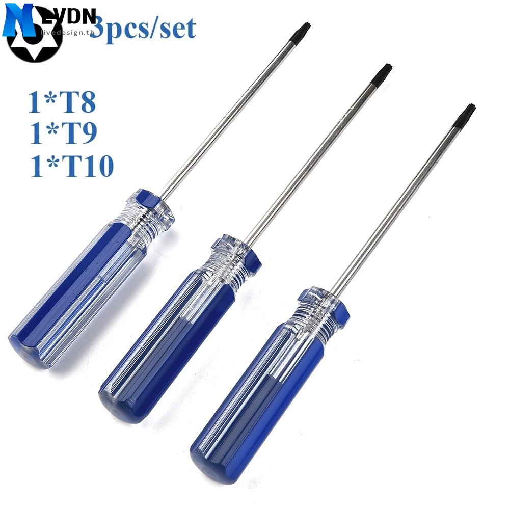 3pcs T8 สําหรับ T9 สําหรับ T10 Precision ไขควงแม่เหล็กสําหรับ Xbox สําหรับ 360 คอนโทรลเลอร์ไร้สาย [LVDN]