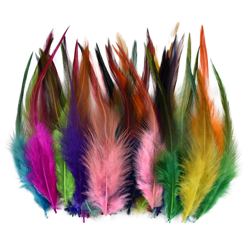 ขายส่งขนนกไก่สีสําหรับงานฝีมือ Diy พลัมไก่ดําของตกแต่งประดิษฐ์ Dream Catcher Fly Tying วัสดุเครื่องประดับหัตถกรรมอุปกรณ์เสริม