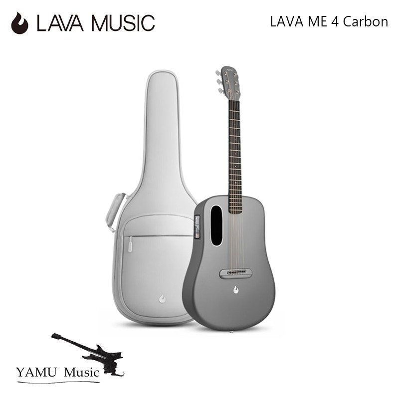 Lava MUSIC LAVA ME 4 Carbon Basic Fiber Acoustic Electric Smart Travel Guitar HILAVA 2.0 System with
