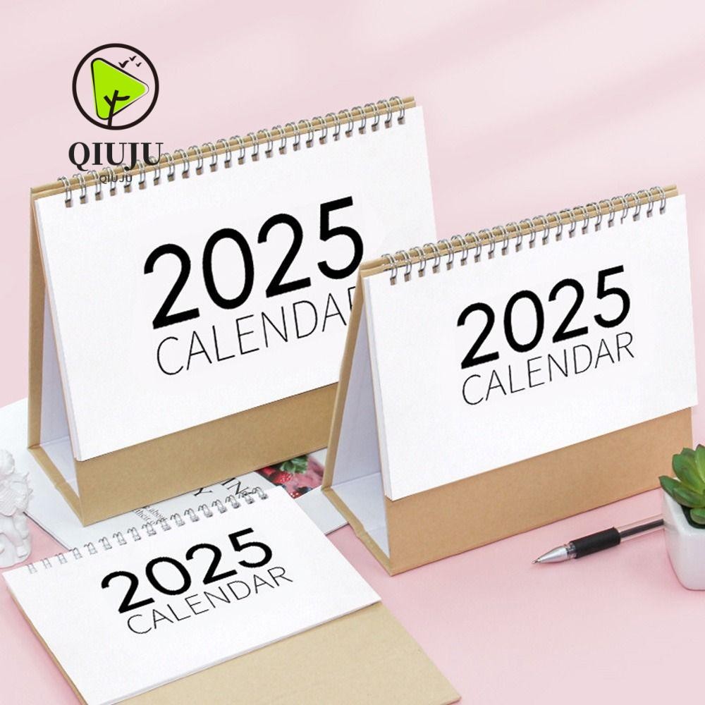 ชิวจู ปฏิทินกระดาษตั้งโต๊ะ,มัลติฟังก์ชั่น2025 ผู้กําหนดการวางแผน,โน๊ตบุ๊คแฟชั่นรายปีตกแต่งบ้านวาระออแกไนเซอร์โฮมออฟฟิศ