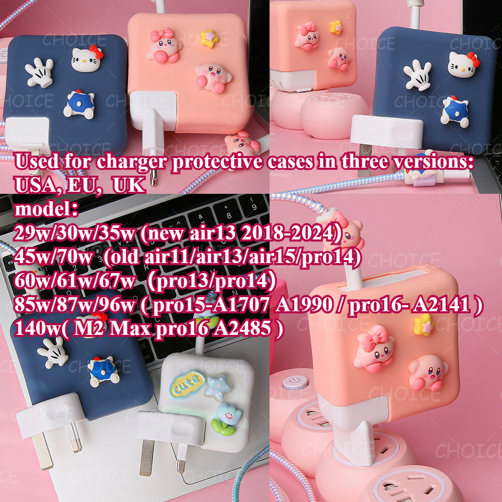 ซิลิโคนชาร์จกรณีสําหรับmacbook Air 13 A2179 A2337 30W 35W M1 Pro13 pro 14-67W 16-96W/140W M2 2021 pr