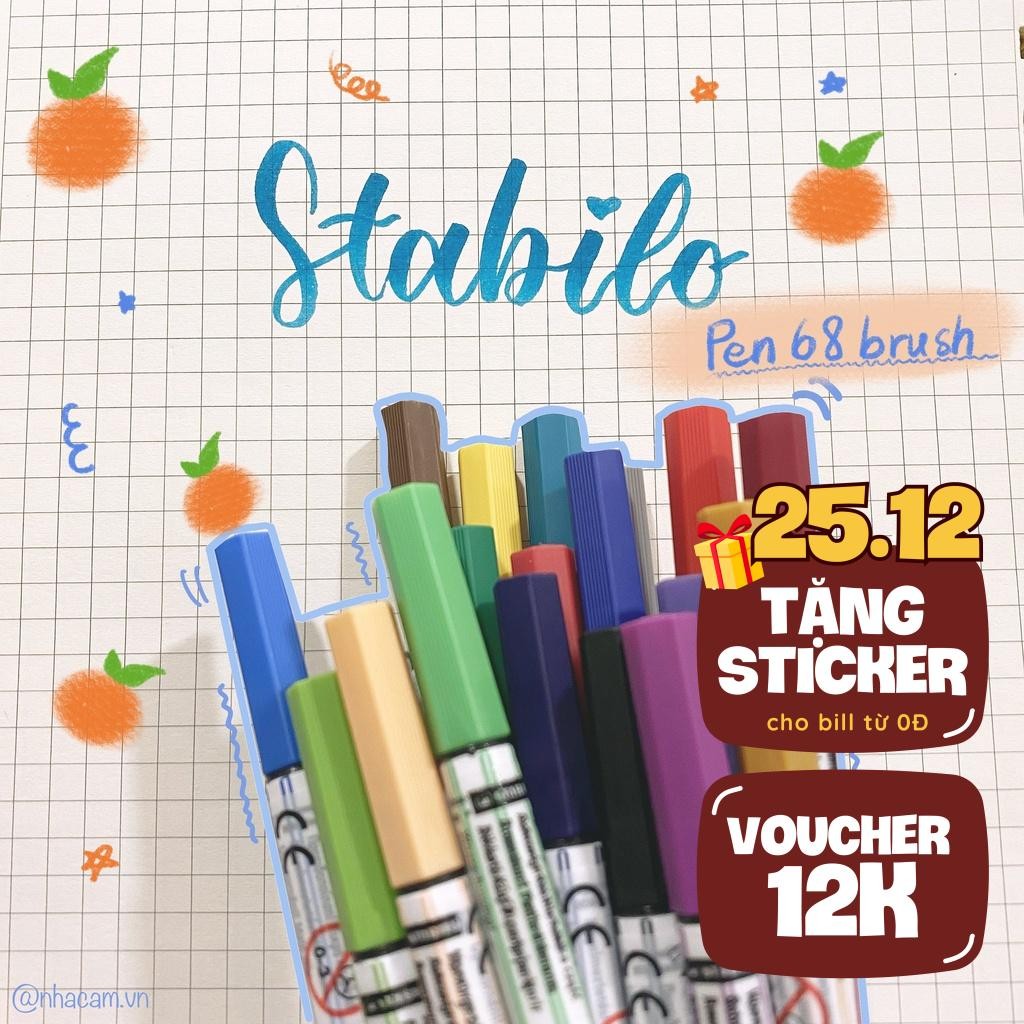 การประดิษฐ์ตัวอักษร STABILO Pen 68 Brush Orange House