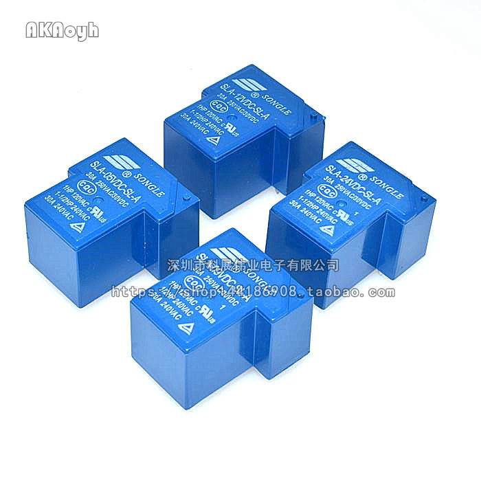 T90 Songle รีเลย์ SLA-05V 09V 12V 24V 48VDC-SL-AC 4/5/6 Pins