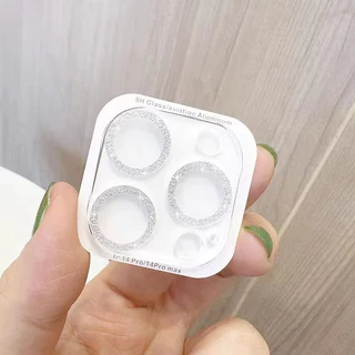 กลิตเตอร์เพชรตัวป้องกันเลนส์กล้อง For iPhone 17 Pro Max 16 Pro 12 13 14 15 Pro Max 13 Mini 14 15 Plus เลนส์แหวนกระจก