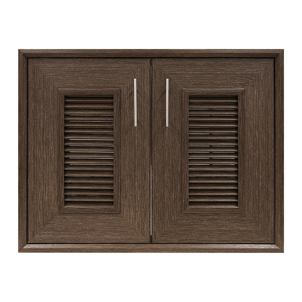 บานซิงค์คู่บานเกล็ด CA8060-16 สีเเบล็คโคโคนัท yes moulding