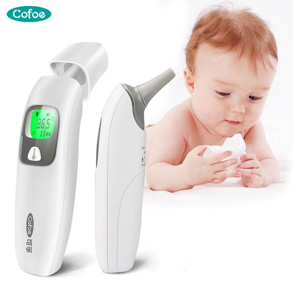 Cofoe 3 In 1 เครื่องวัดอุณหภูมิหน้าผาก และหู คําเตือนสามสี มืออาชีพ ไม่สัมผัส มัลติฟังก์ชั่น ดิจิทัล อินฟราเรด Lcd เครื่องวัดอุณหภูมิ สําหรับครัวเรือน เด็ก ผู้ใหญ่ เครื่องวัดไข้
