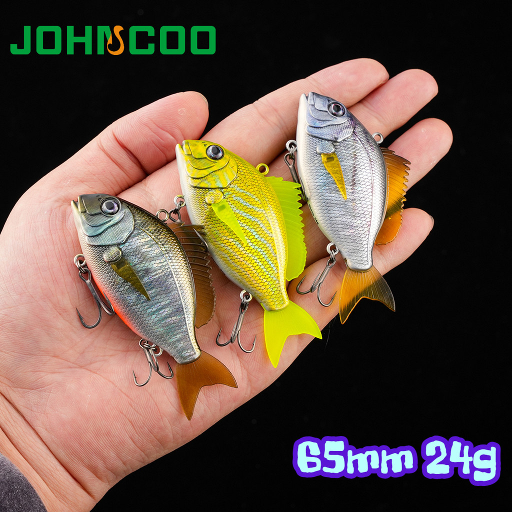 1 ชิ้น VIB ตกปลา Lure 65 มิลลิเมตร 24 กรัม Sinking ปลาจริงเช่น Hard เหยื่อ Treble Hooks ปลา Wobbler Rattling เหยื่อตกปลา Tackle