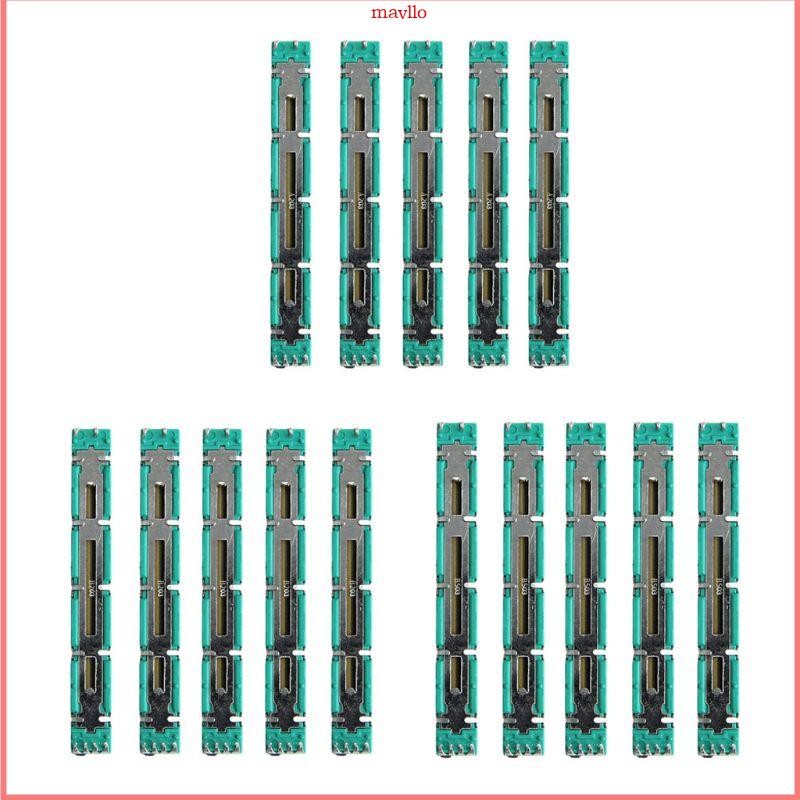 Mavllo 5PCS 75 มม.Fader A20K B20K B50K Double Straight Slide Potentiometer สําหรับ Behringer Soundcr