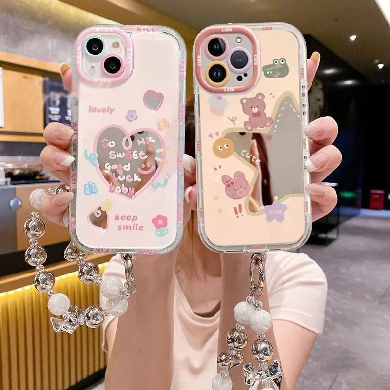 AWIFI สีไล่ระดับสีผีเสื้อชมพูตัวเรือนคันธนูใช้งานร่วมกับ IPhone 16 15 11 13 12 14 Pro Max 14 7 8 PLUS 16Plus XR X XS Max