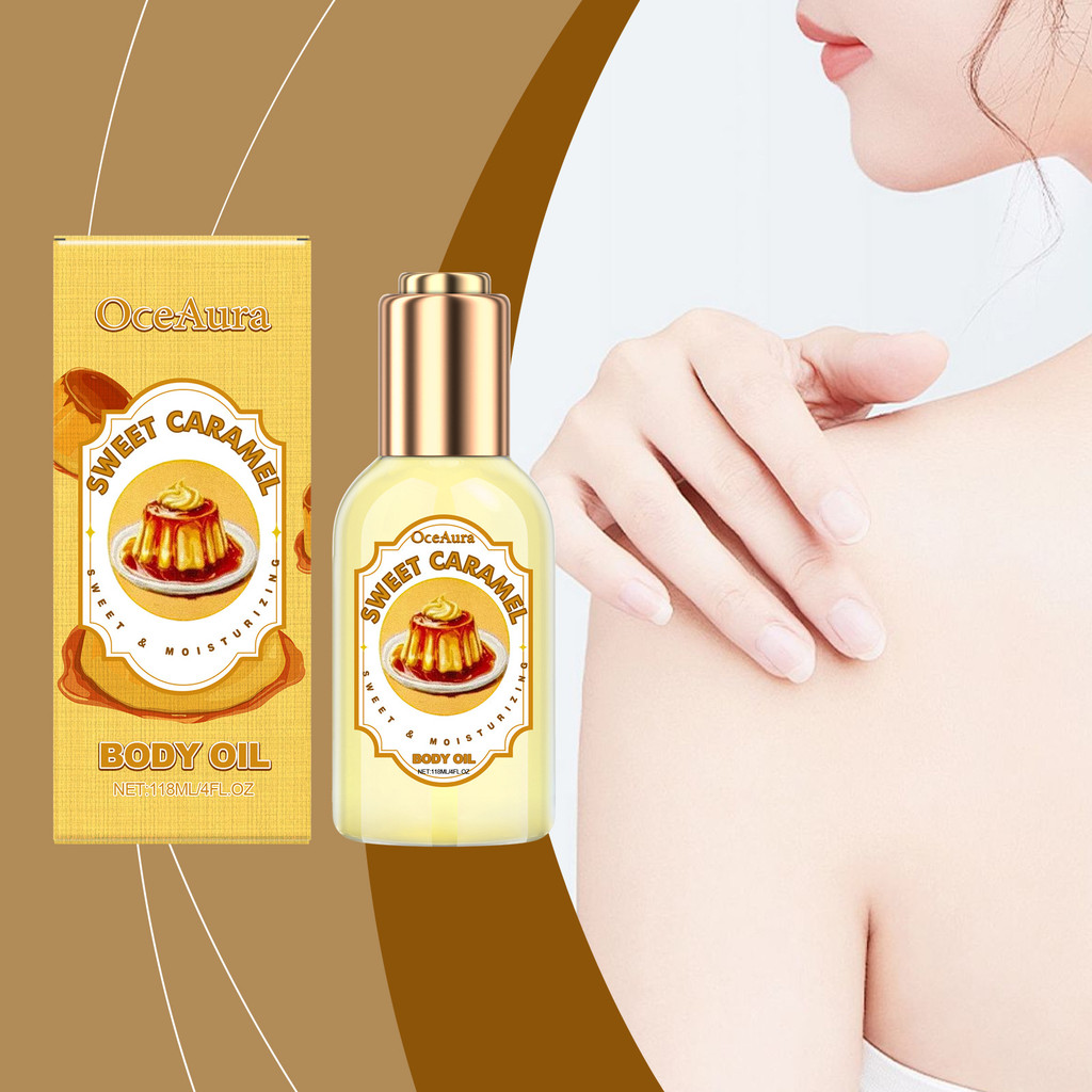 118ml OCEAURA Caramel Body Moisturising Treatment Oil Care ผิวแห้งบํารุงผิว Moisturising Treatment Moisturising Oil LOVKOR