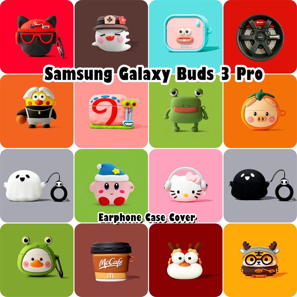 READY STOCK!นําไปใช้กับ Samsung Galaxy Buds 3 Pro เคส Case เคสหูฟัง การ์ตูนน้ําเย็น ซิลิโคนนุ่ม NO.1