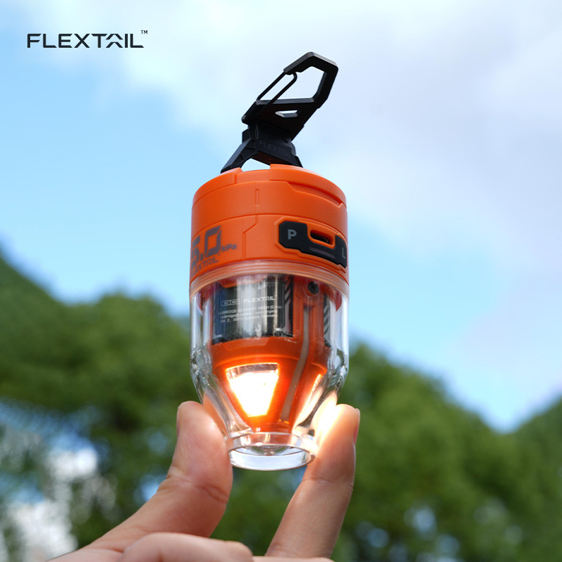FLEXTAIL เครื่องสูบลมมัลติฟังก์ชั่นไร้สายขนาดเล็ก, ไฟส่องสว่างแคมป์แบบพองไฟฟ้า