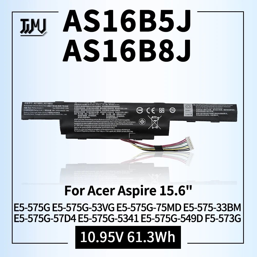 AS16B5J AS16B8J Battery for Acer Aspire 15.6\" E5-575G-53VG E5-575G-75MD E5-575-33BM E5-575G-57 Yu