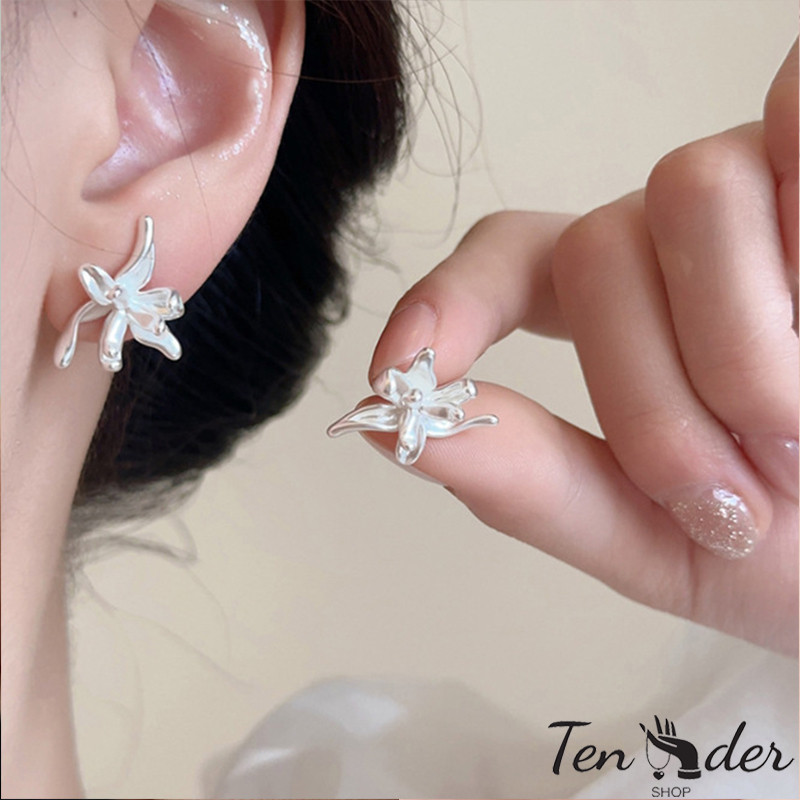 COD-ส่งเร็วจากไทย🎀ต่างหูแฟชั่น Iris ต่างหูระดับไฮเอนด์ที่เรียบง่าย-Tender