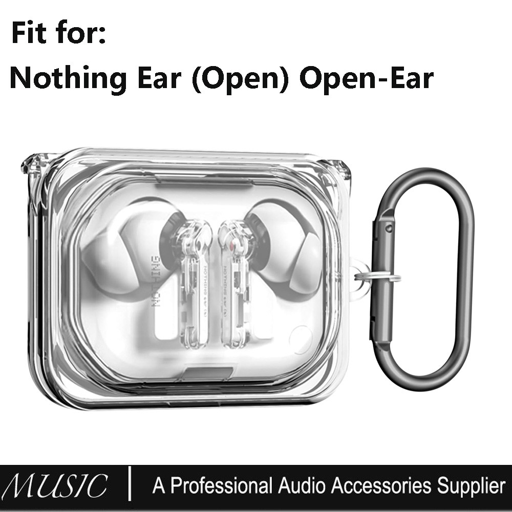 สําหรับ Nothing Ear (A) Case เคสแข็งแบบใสสําหรับ Nothing Ear A เคสกันกระแทกพร้อมตะขอเกี่ยว