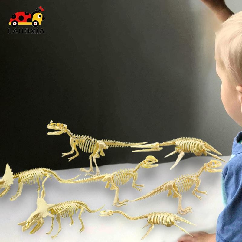 LAHOMIA ไดโนเสาร์โครงกระดูกไดโนเสาร์ Fossils Figurines PVC Made โบราณคดีกระดูกที่สมจริงตัวเลขของเล่นสําหรับฮาโลวีนสําหรับเด็ก
