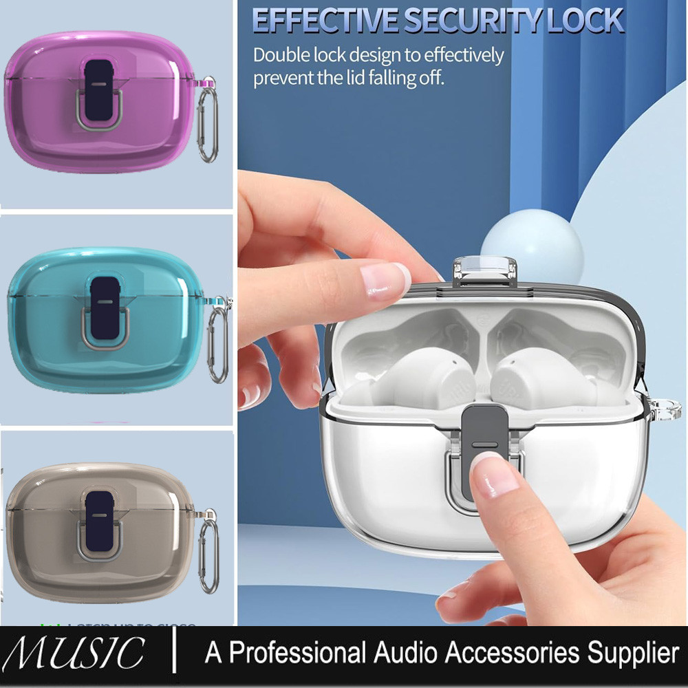 [อัพเกรดล็อคที่ปลอดภัย] สําหรับ JBL Wave Beam 2/ JBL Wave Beam หูฟังไร้สายฝาครอบ, เคสแข็งสําหรับ JBL Wave Beam2