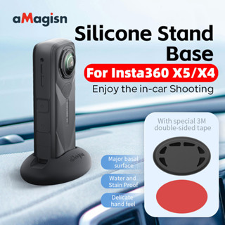 aMagisn ฐานซิลิโคนสำหรับ Insta360 X5 / X4 ขาตั้งรถยนต์และโต๊…