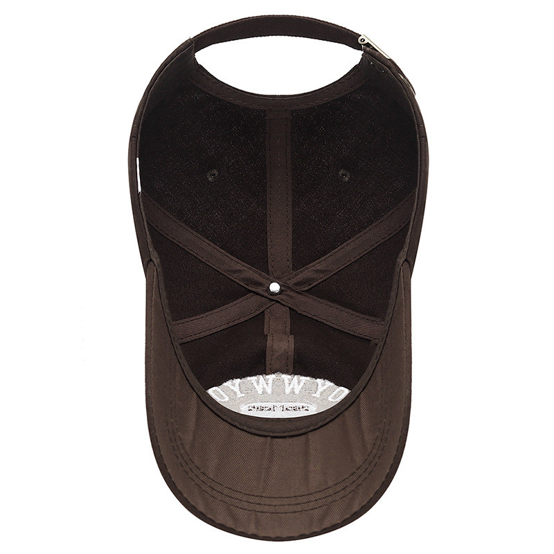 ( พร้อมส่ง ) หมวกเบสบอล หมวกแก๊ป ลายปัก แฟชั่นเกาหลี ผู้ชายผู้หญิง สีน้ำตาล - รูปที่ 4