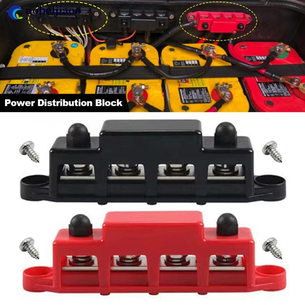 NOBELJIAOO DC 12V-48V 250A RV เรือยอชท์เรือ Bus Bar Terminal แบตเตอรี่ Power Distribution Block ฝาคร