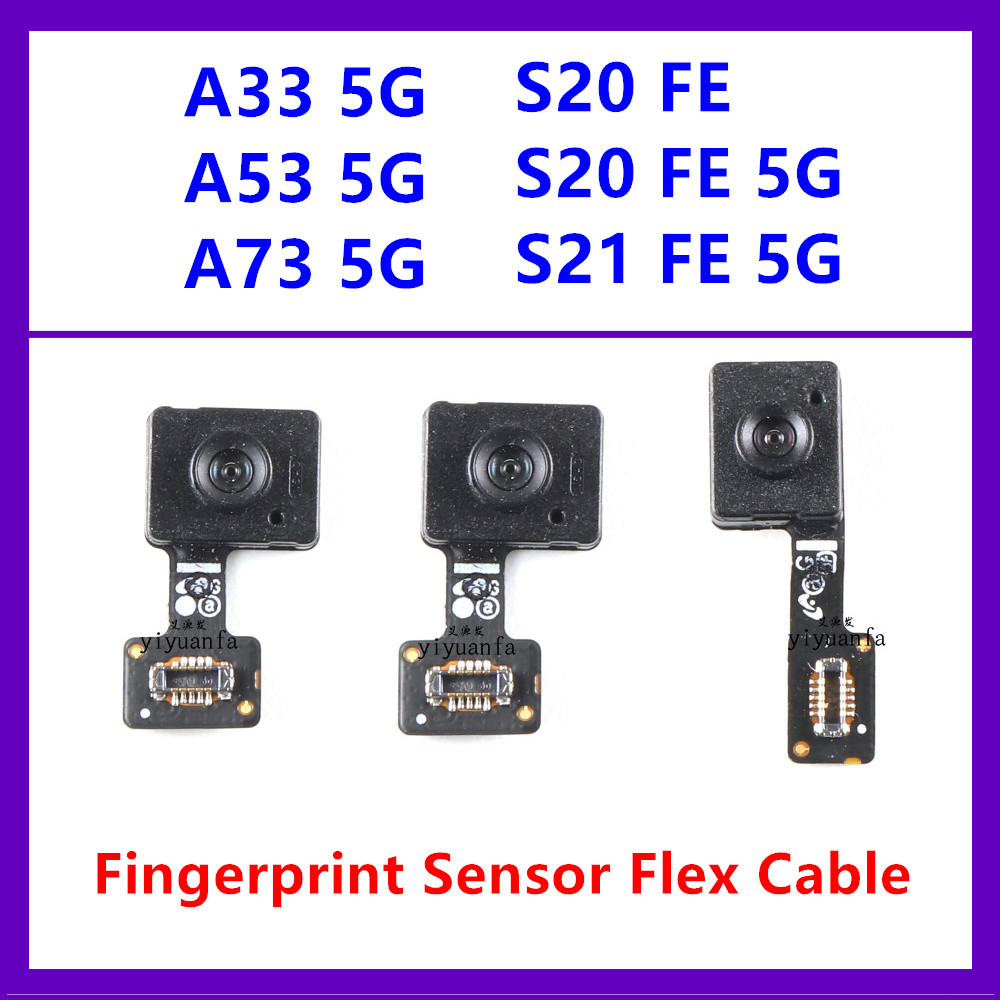 ปุ่มบ้านลายนิ้วมือ Touch Sensor Flex สําหรับ Samsung Galaxy S20 S21 FE A53 A33 A73 5G อะไหล่ S20fe s21fe