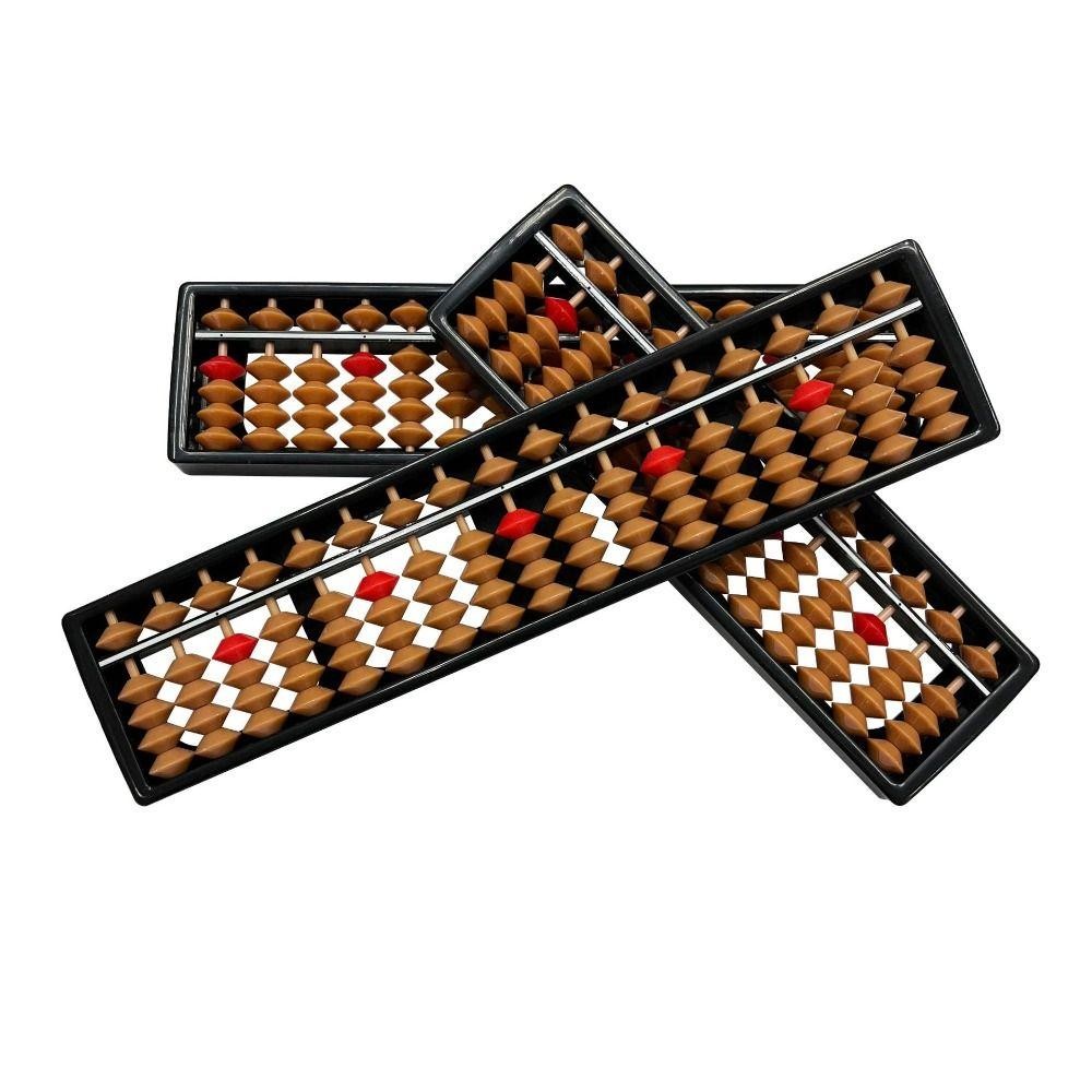 โมลิธ เครื่องคิดเลข โซโรบัน ลูกคิดมาตรฐานพลาสติกลูกปัดสีน้ําตาลง่าย 7/9/11/13/15/17 หลักนับลูกคิดคณิตศาสตร์เริ่มต้น - รูปที่ 4