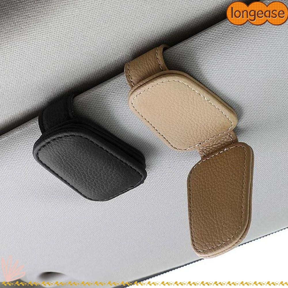 ลอง รถแว่นตาแขวนคลิป,ยืดหยุ่นหนัง ปู่ ดวงอาทิตย์ กระบังหน้า แว่นตาคลิป,สากลป้องกันรอยขีดข่วนรถผู้ถือแว่นตาอุปกรณ์ตกแต่งภายในรถยนต์