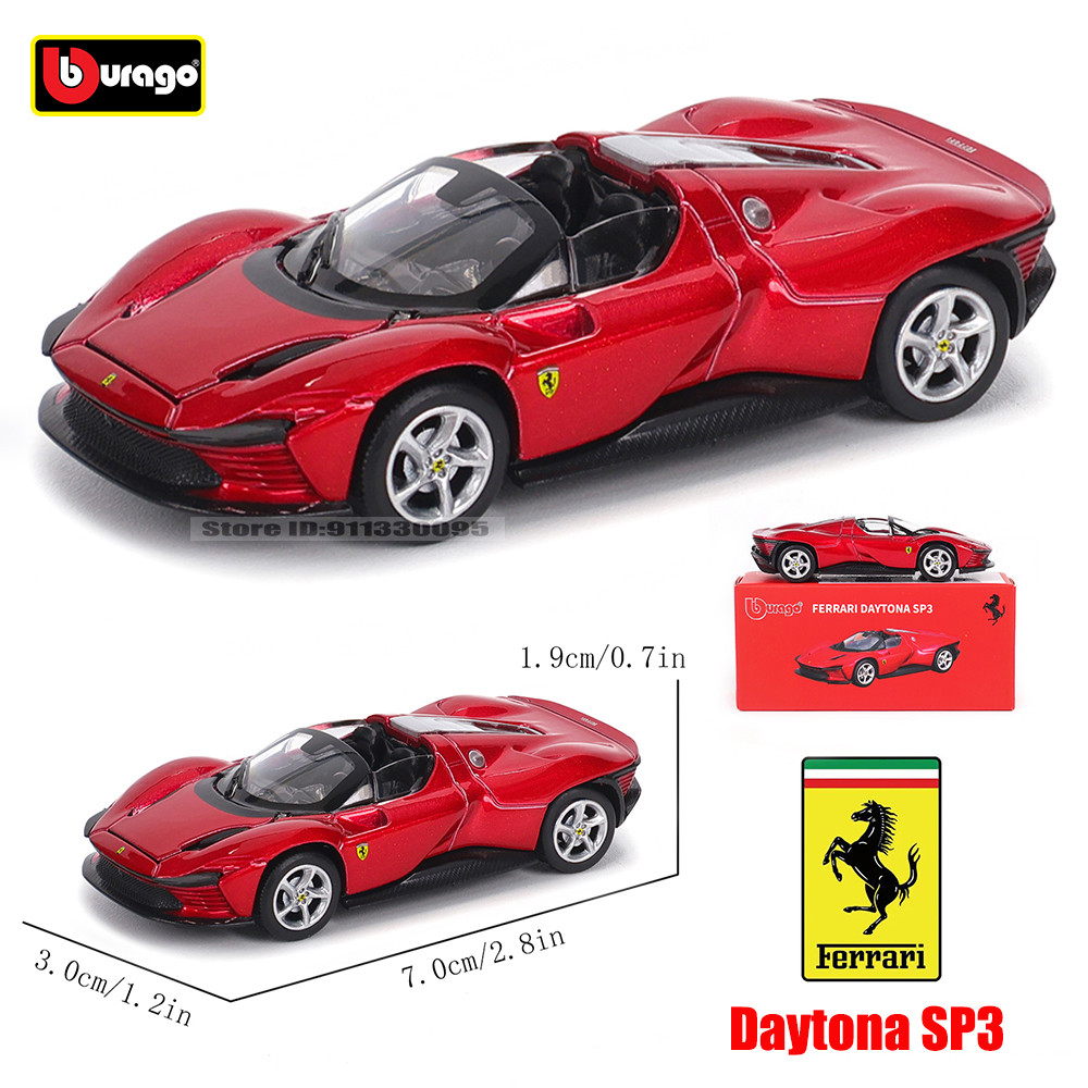 Bburago 1:64 Ferrari 812 COMPATIZE SP3 599GTO SF90alloy mini รถรุ่นของเล่นคอลเลกชัน