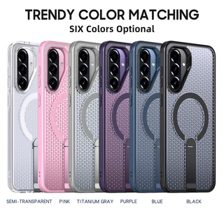 Magnetic Cellular เคสกระจายความร้อนสําหรับ Samsung Galaxy S26 S25 S24 S23 Ultra Plus A56 A55 A36 A35 A225 A15 Kickstand ฝาหลัง