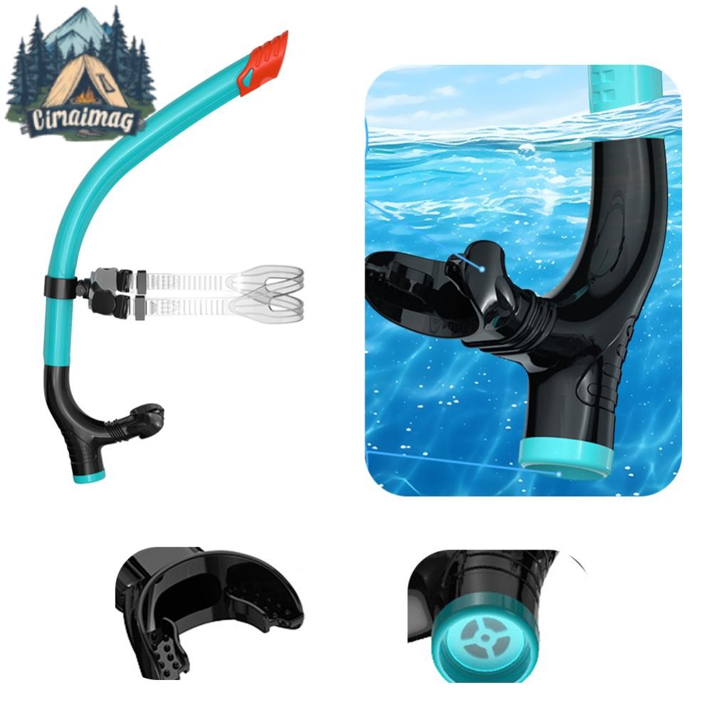 Semi-Dry Snorkel Dry Top Snorkel Tube ซิลิโคน Mouthpiece Breathing Tube One-Way Purge วาล์วดําน้ํา Snorkel Tube สําหรับดําน้ํา Scuba