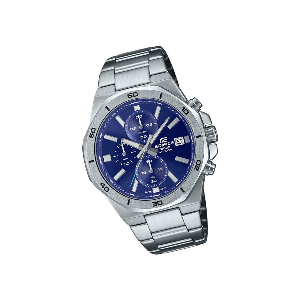 CASIO นาฬิกาข้อมือผู้ชาย EDIFICE รุ่น EFV-640D-2AVUDF วัสดุสเตนเลสสตีล สีน้ำเงิน