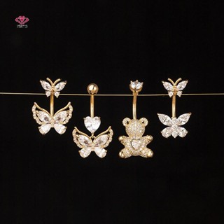 HWETR น่ารักหมี Belly ปุ่มแหวนแหวนผู้หญิงประณีตเซ็กซี่ Navel…