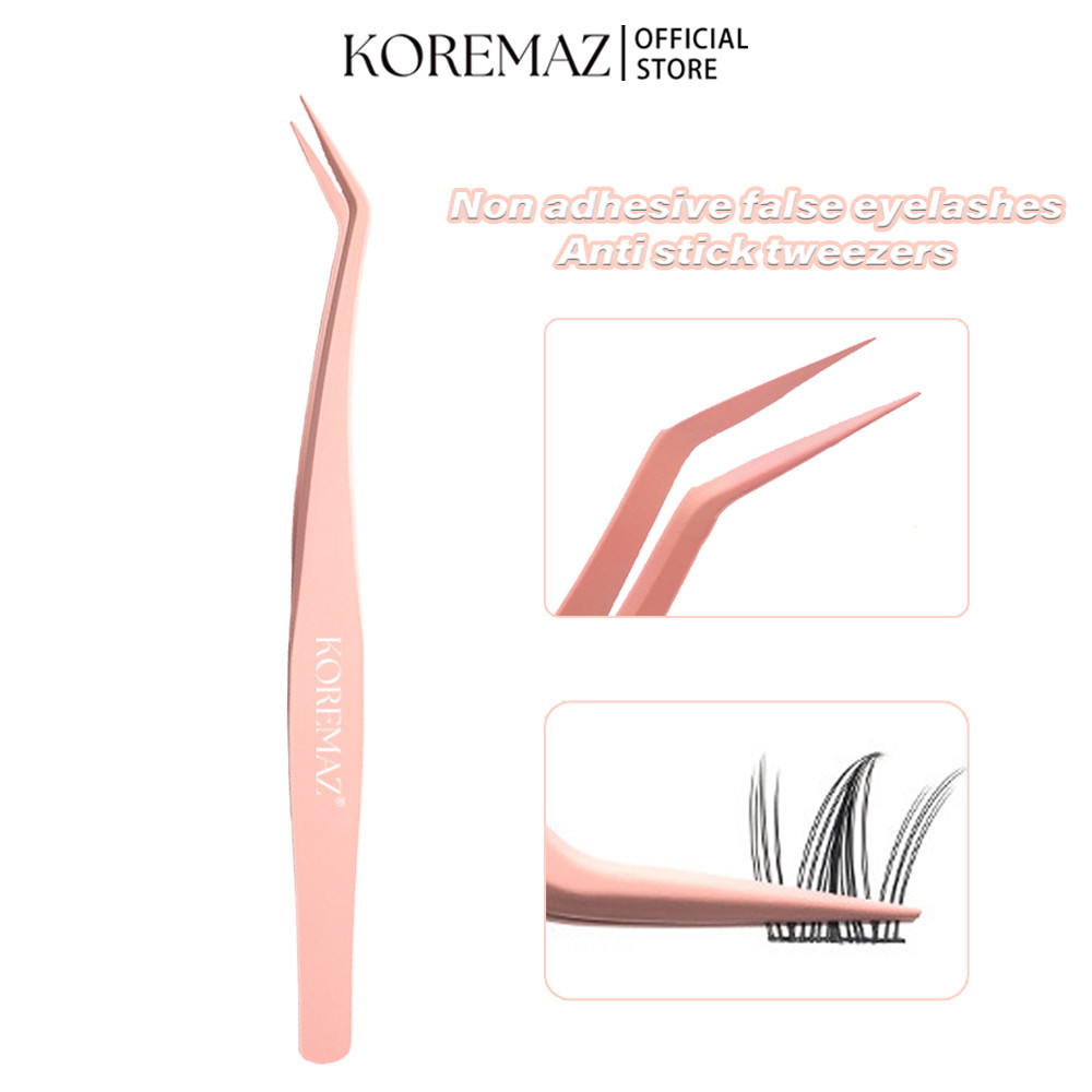 KOREMAZ Anti กาวแหนบ Non กาวขนตาปลอม Newcomers ความแม่นยําสูง Eyelash Beautician Professional Grafting เครื่องมือ