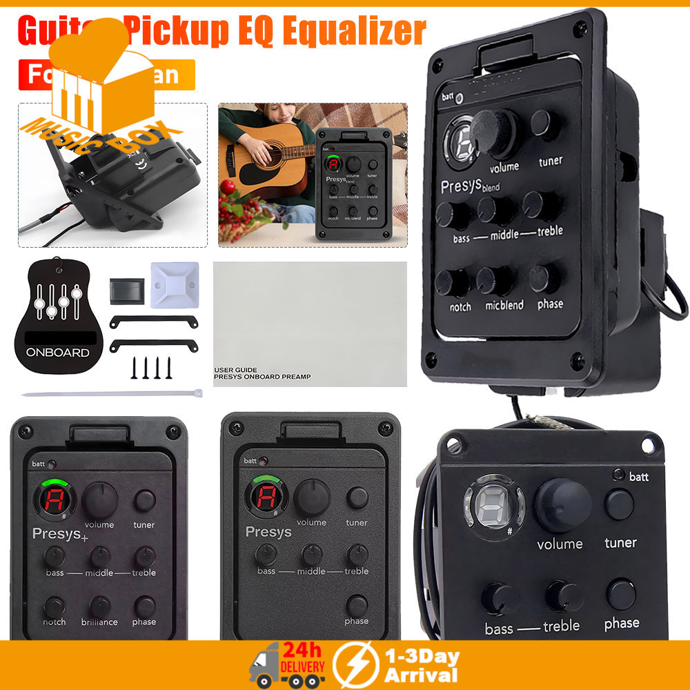 301 รถกระบะกีตาร์พร้อมจูนเนอร์สําหรับ Fish Man Presy Blend กีตาร์ Preamp EQ Equalizer กีตาร์ Soundho
