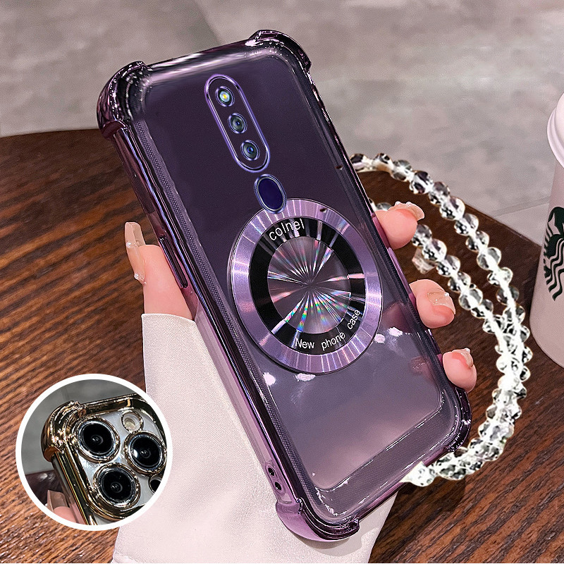ยอดนิยมCase สําหรับ OPPO F11 PRO Clear Case หนาฝาครอบชุบซิลิโคน ShockProof เคสโทรศัพท์ CCCCA11