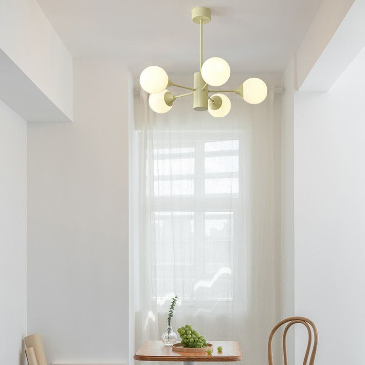 โคมระย้าสไตล์ครีมฝรั่งเศส, โคมไฟในห้องนั่งเล่น, droplight บันทึกเรียบง่ายทันสมัย, ห้องนอนห้องรับประทานอาหารห้องนอนสร้างสรรค์ - รูปที่ 5