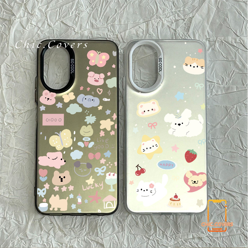 สำหรับ OPPO A18 A38 A15 A15s A60 A35 A17 A17K A79 5Gสัตว์น้อยน่ารัก OPPOA57(4G) A77 A77S(4G)